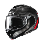 HJC F100 Carbon Stan Zwart Rood