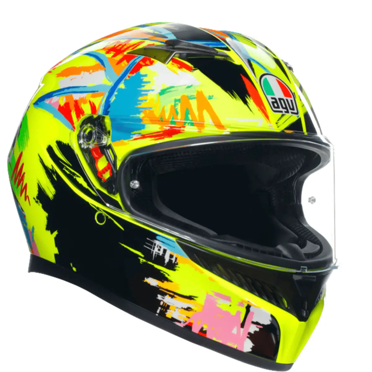 AGV K3 SV Rossi Winter Test 2019 motorhelm met iconisch ontwerp en geïntegreerd zonnevizier.