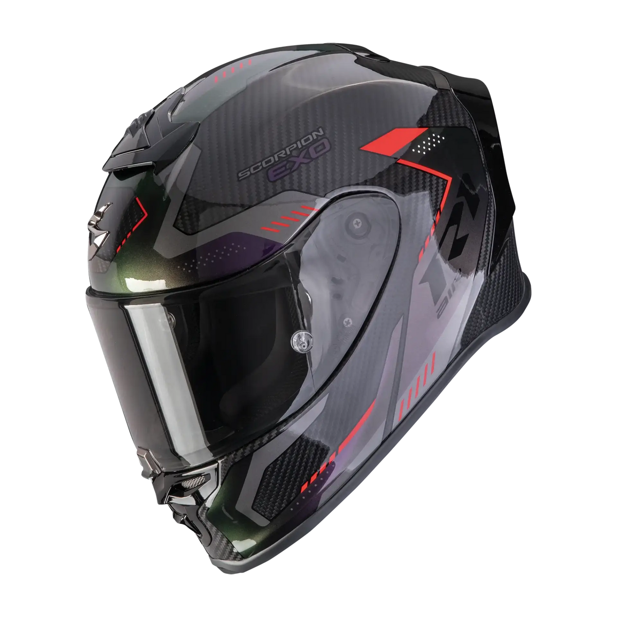 Scorpion EXO R1 EVO Carbon Air Propel Black Chameleon integraalhelm