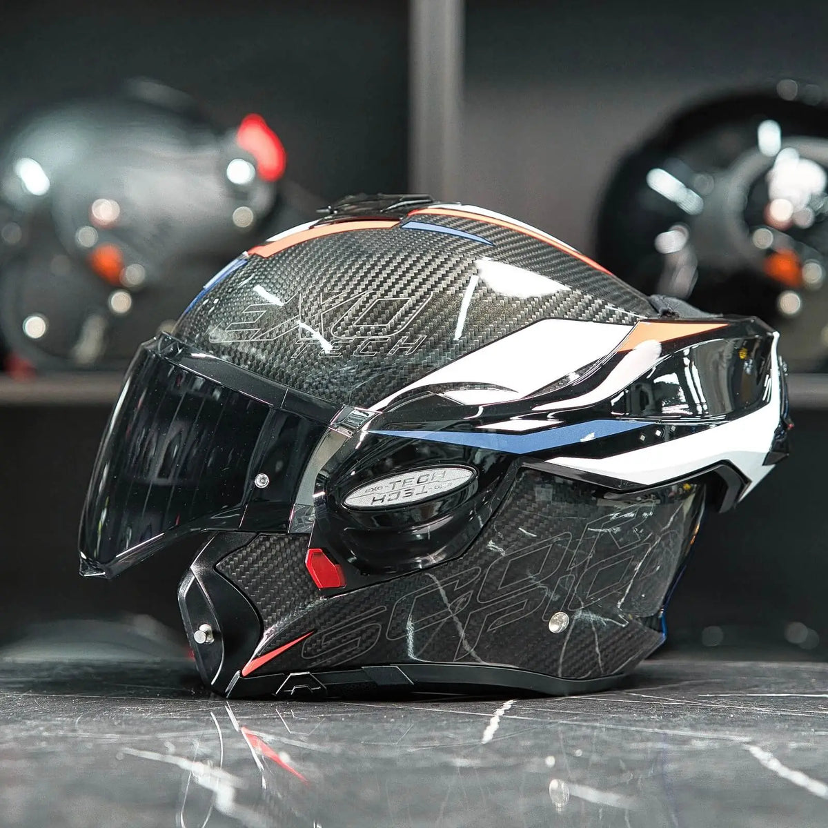 Scorpion Exo-Tech Evo Carbon Rover Black-Red-Blue