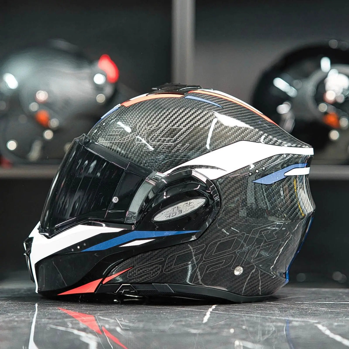 Scorpion Exo-Tech Evo Carbon Rover Black-Red-Blue