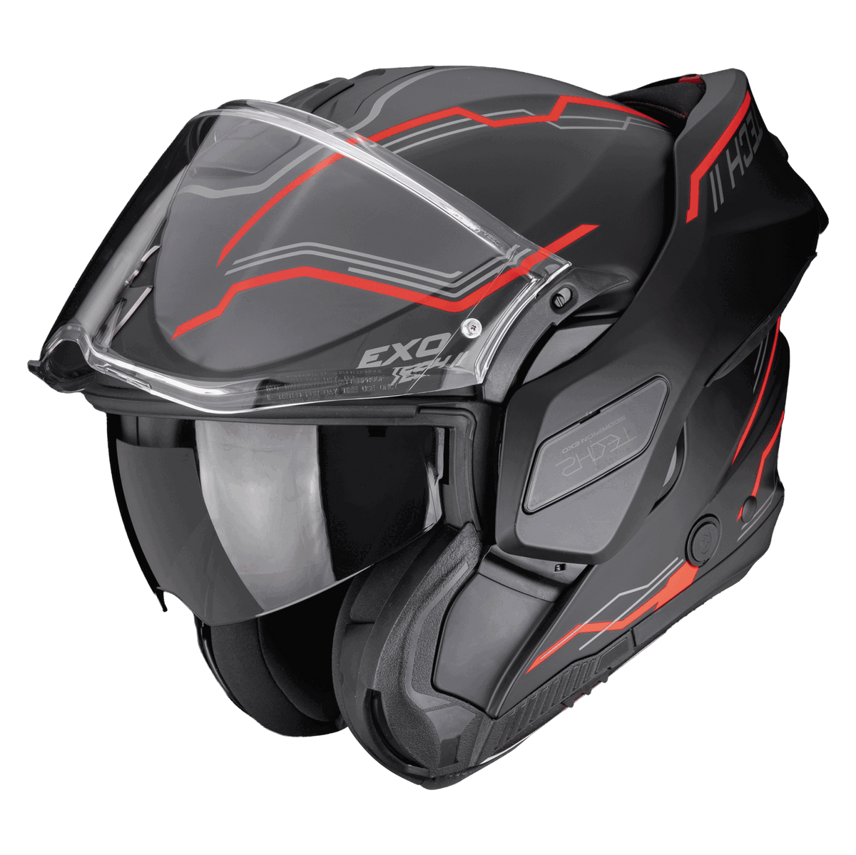 Scorpion EXO-TECH II Dash Matt Black Silver Red