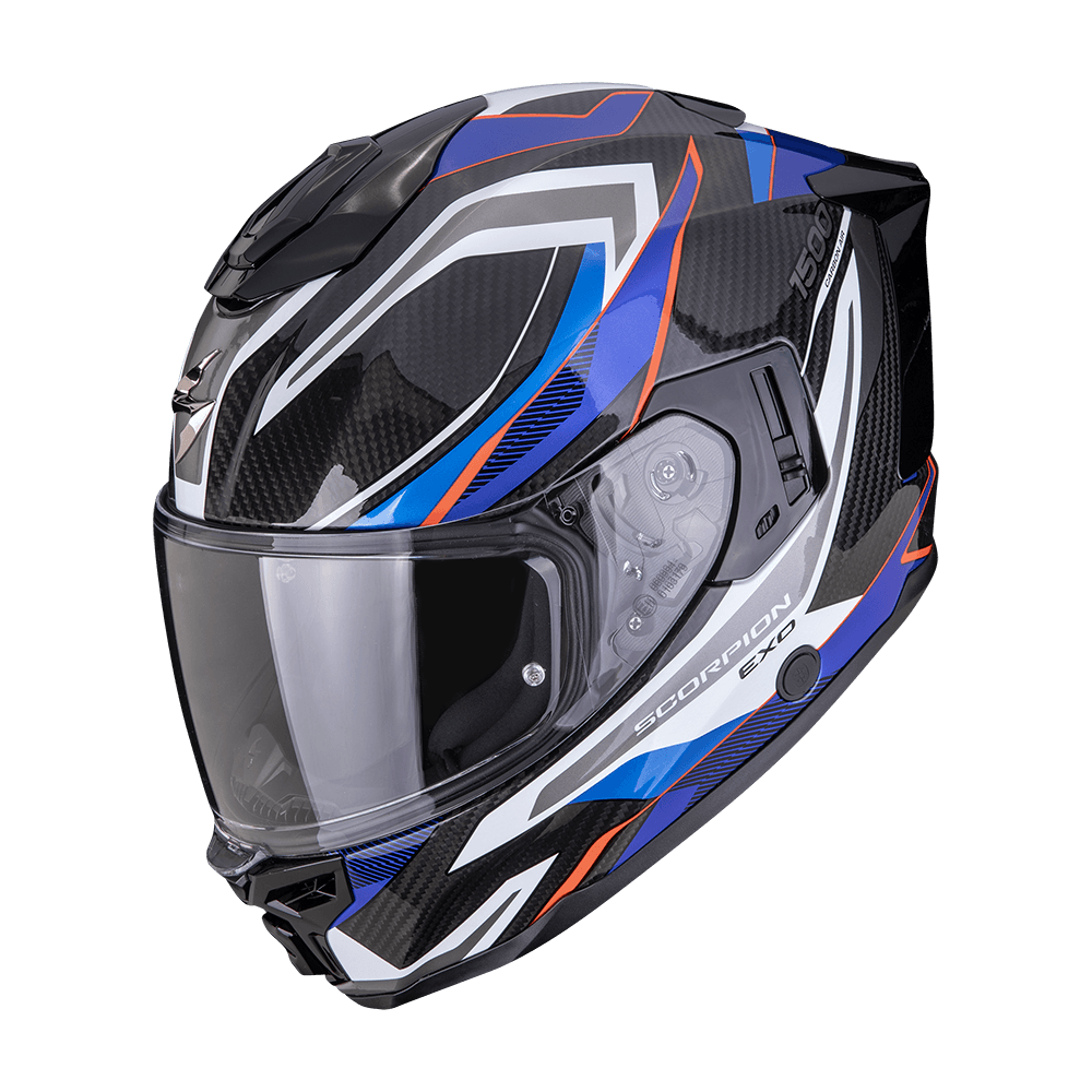 Scorpion EXO-1500 Carbon Hydro Black White Blue