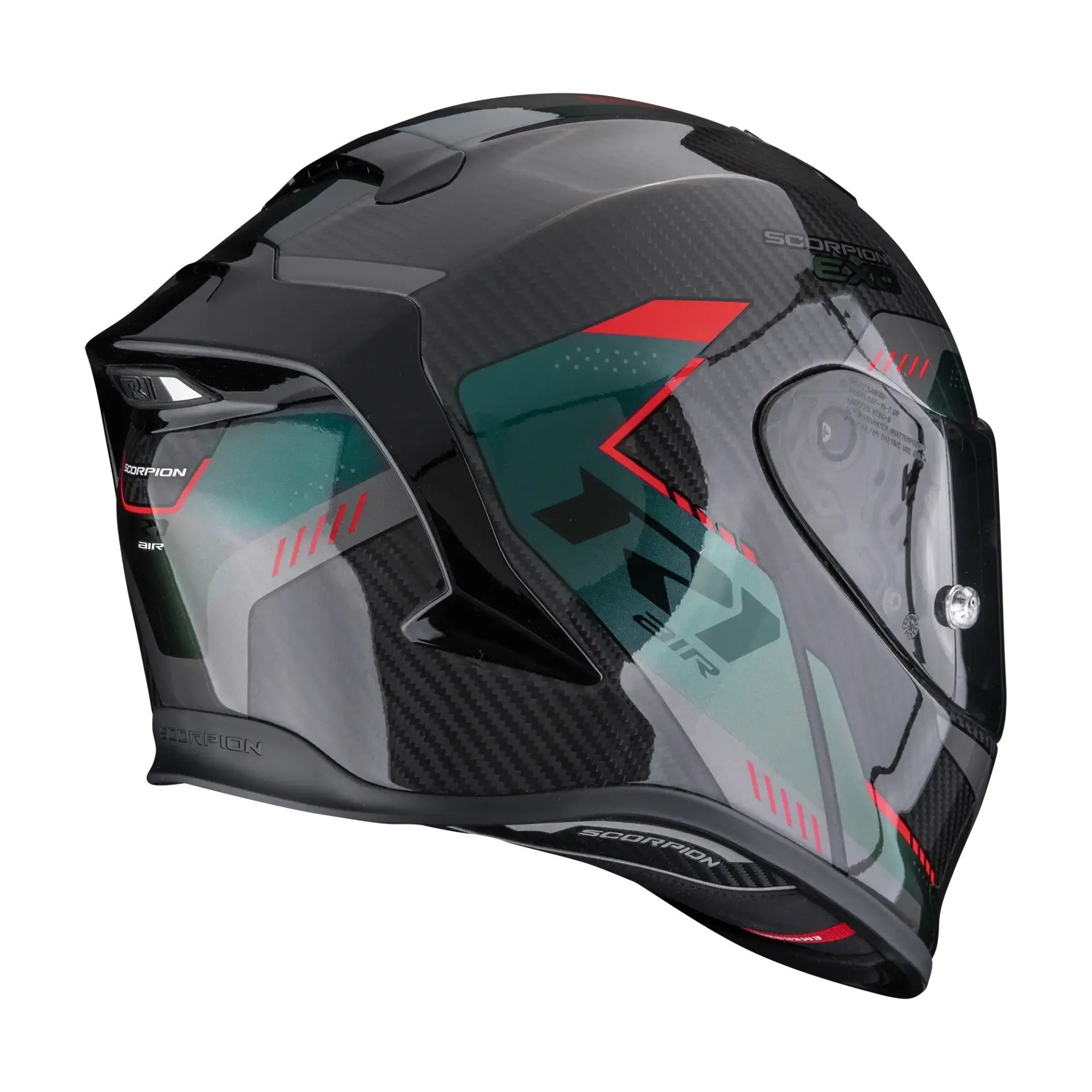 Scorpion EXO R1 EVO Carbon Air Propel Black Green premium motorhelm