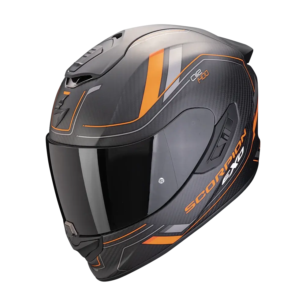 Scorpion Exo-1400 Evo II Carbon Air Mirage Matt Black-Orange