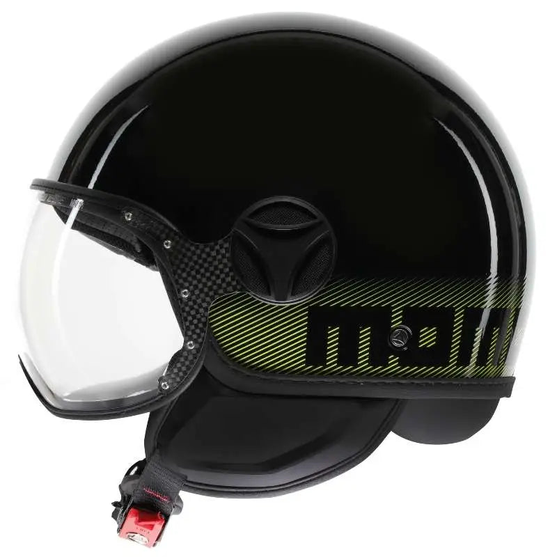 Momo FGTR Classic Stripes Glossy Black Yellow Fluo