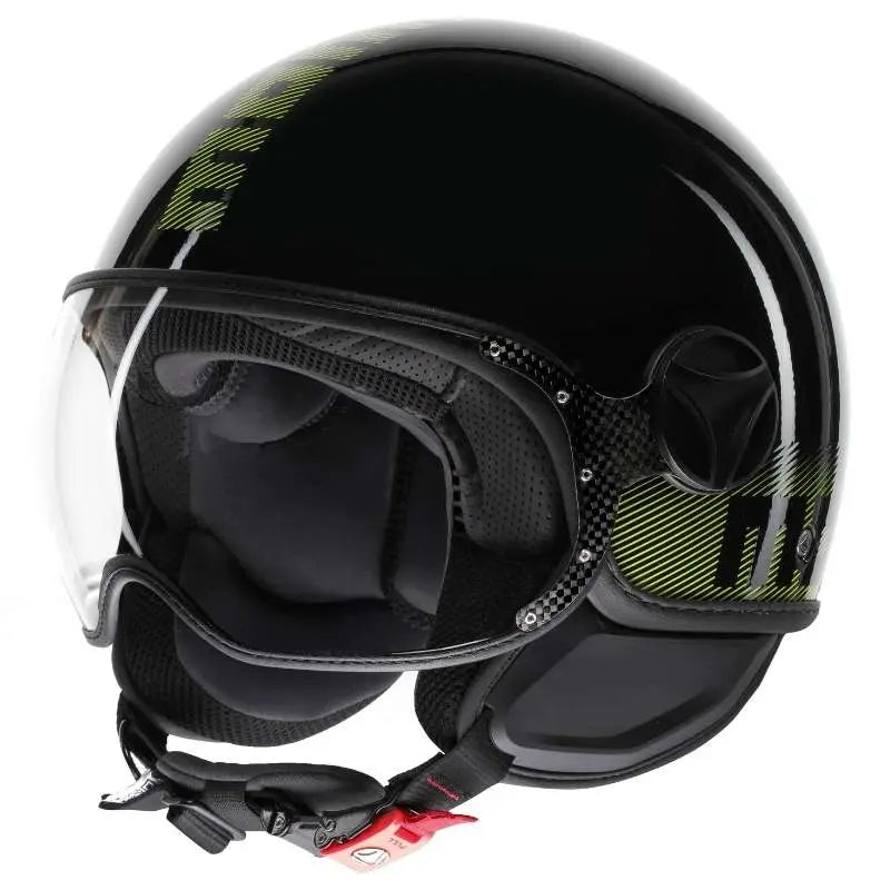 Momo FGTR Classic Stripes Glossy Black Yellow Fluo