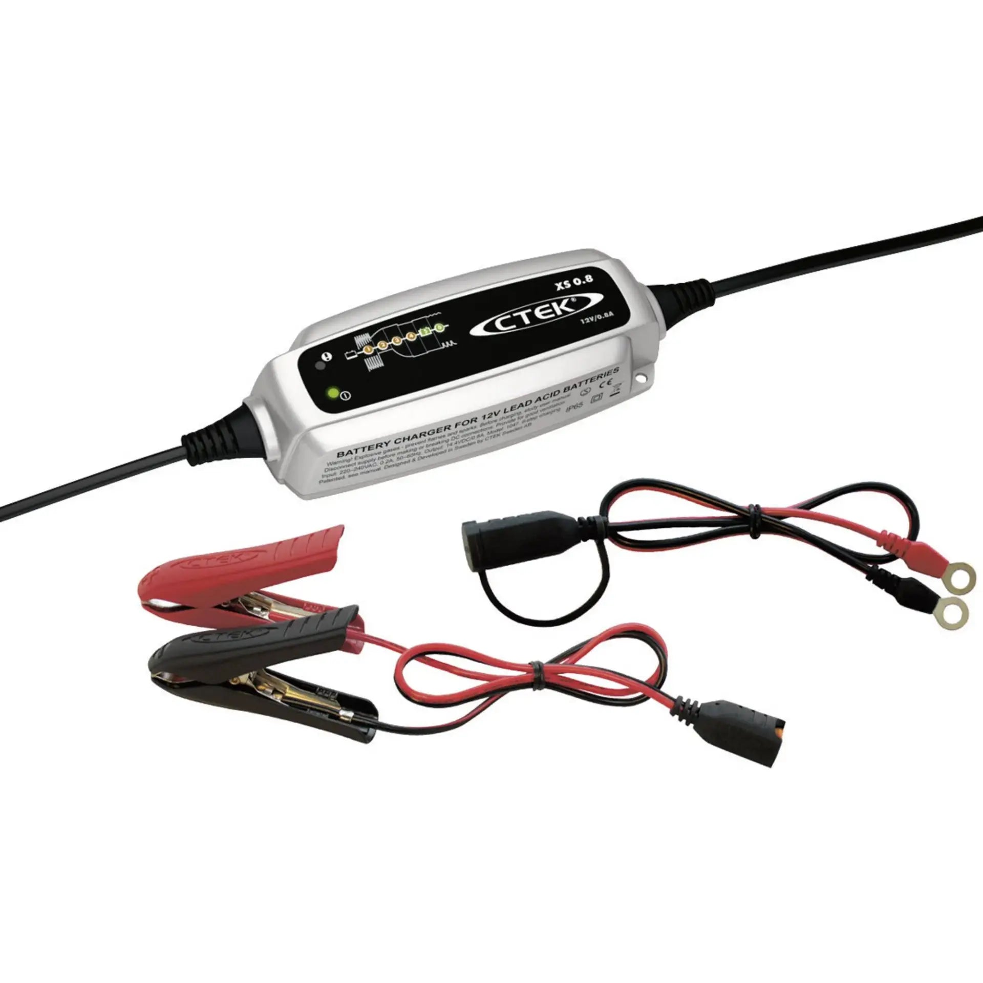 CTEK Druppellader XS 0.8 - compacte 12V acculader geschikt voor het onderhoud van kleine accu's.