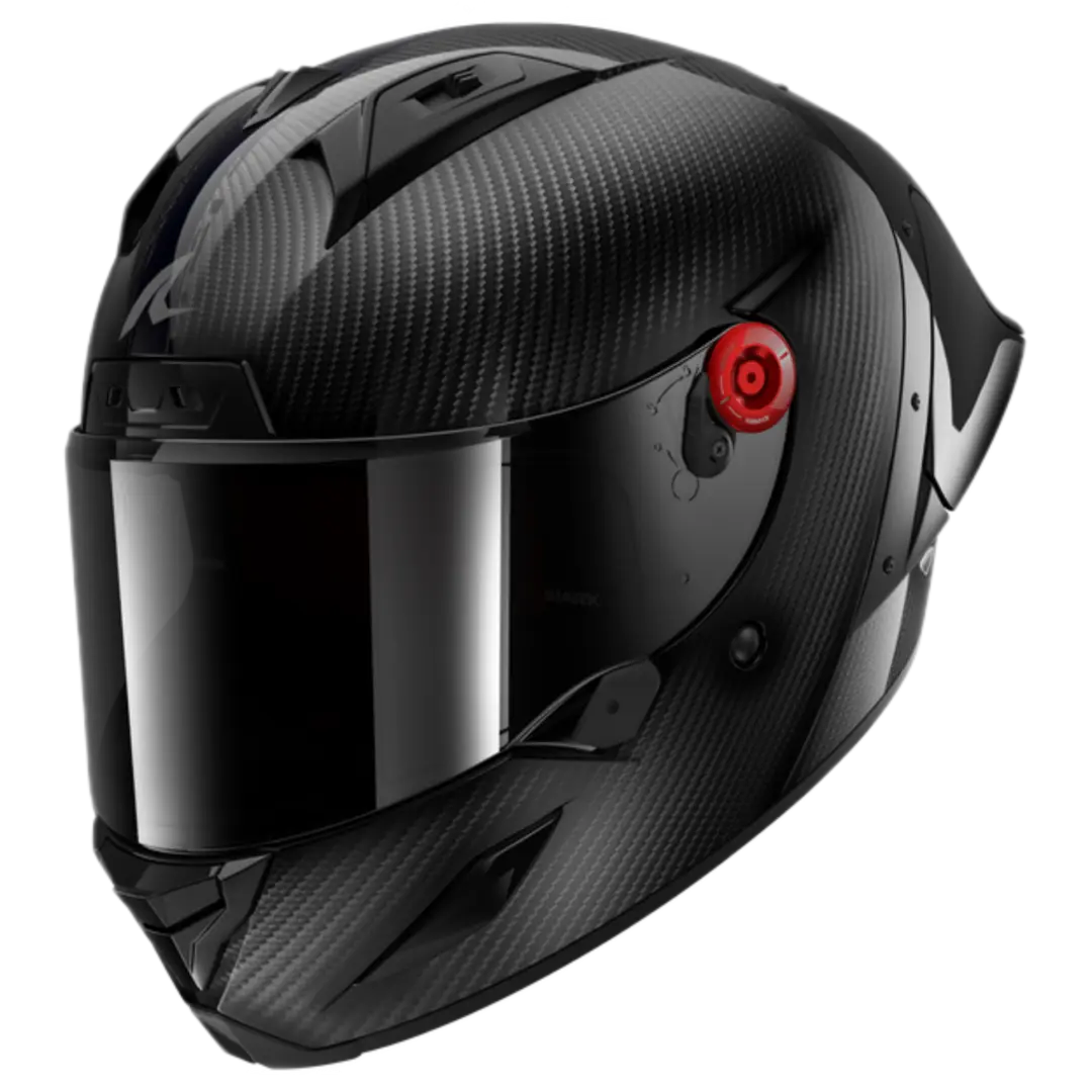 Shark Aeron-GP Full Carbon motorhelm in Anthracite Carbon met ultralicht design en geavanceerde aerodynamica.