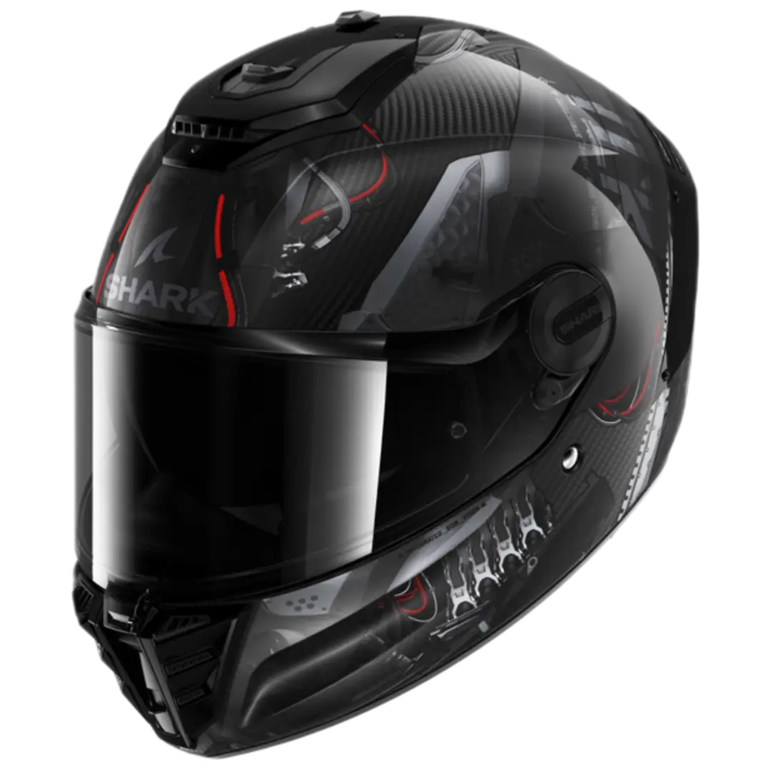 Shark Spartan RS Carbon Xbot motorhelm in Carbon Anthracite met lichtgewicht design en premium veiligheidskenmerken.