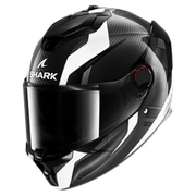 Shark Spartan GT PRO Kultram motorhelm in Carbon White Black met aerodynamisch ontwerp en premium afwerking.