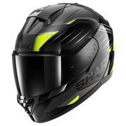 Shark Ridill 2 Bersek motorhelm in Black Green Anthracite met modern design en geïntegreerd zonnevizier.