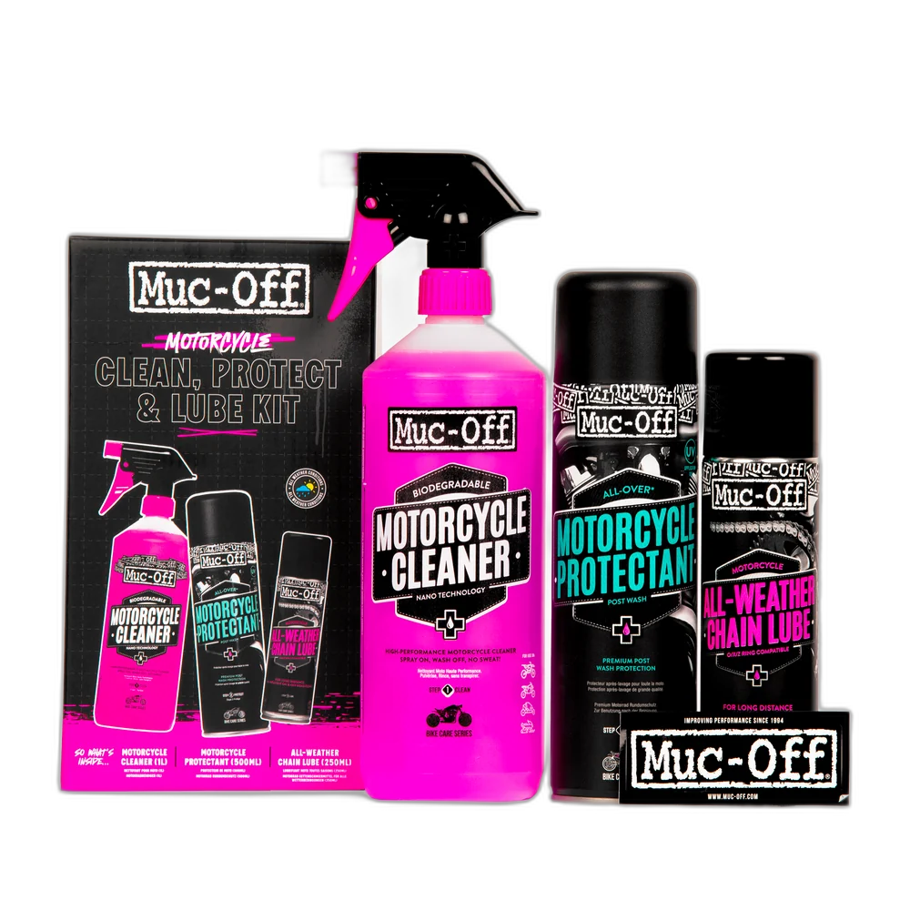 Muc-Off Motorcycle Clean Protect Lube Kit